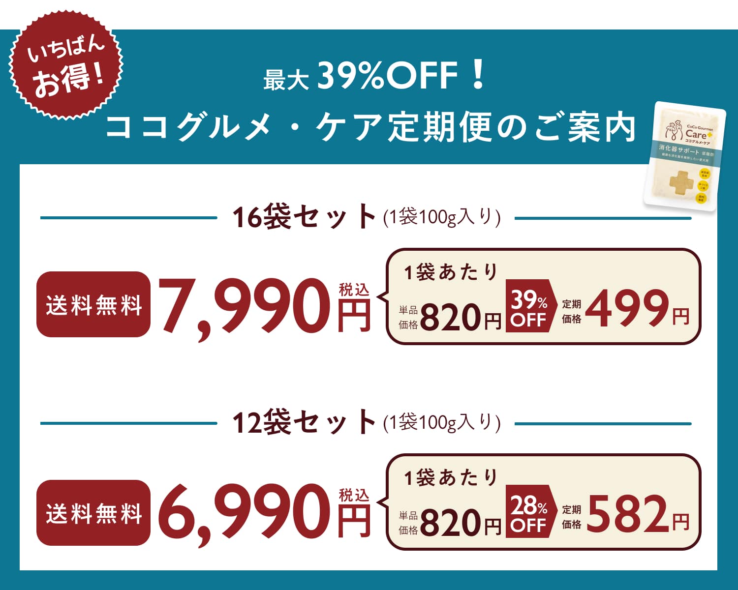 ⭐️ 送料込 50個 ココグルメ 消化器サポート ココグルメ・ケア】消化器サポートお試しセット注文フォーム